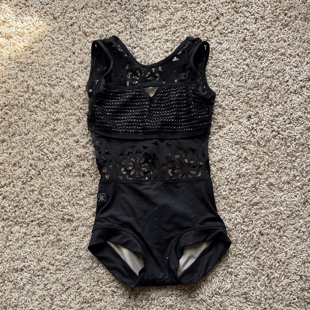 Black Lace Kids One Piece leotard